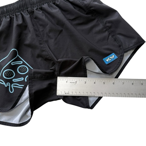 VC Ultimate Shorty Shorts Black Pizza Graphic 3" Inseam Athletic Women's S - Picture 10 of 10